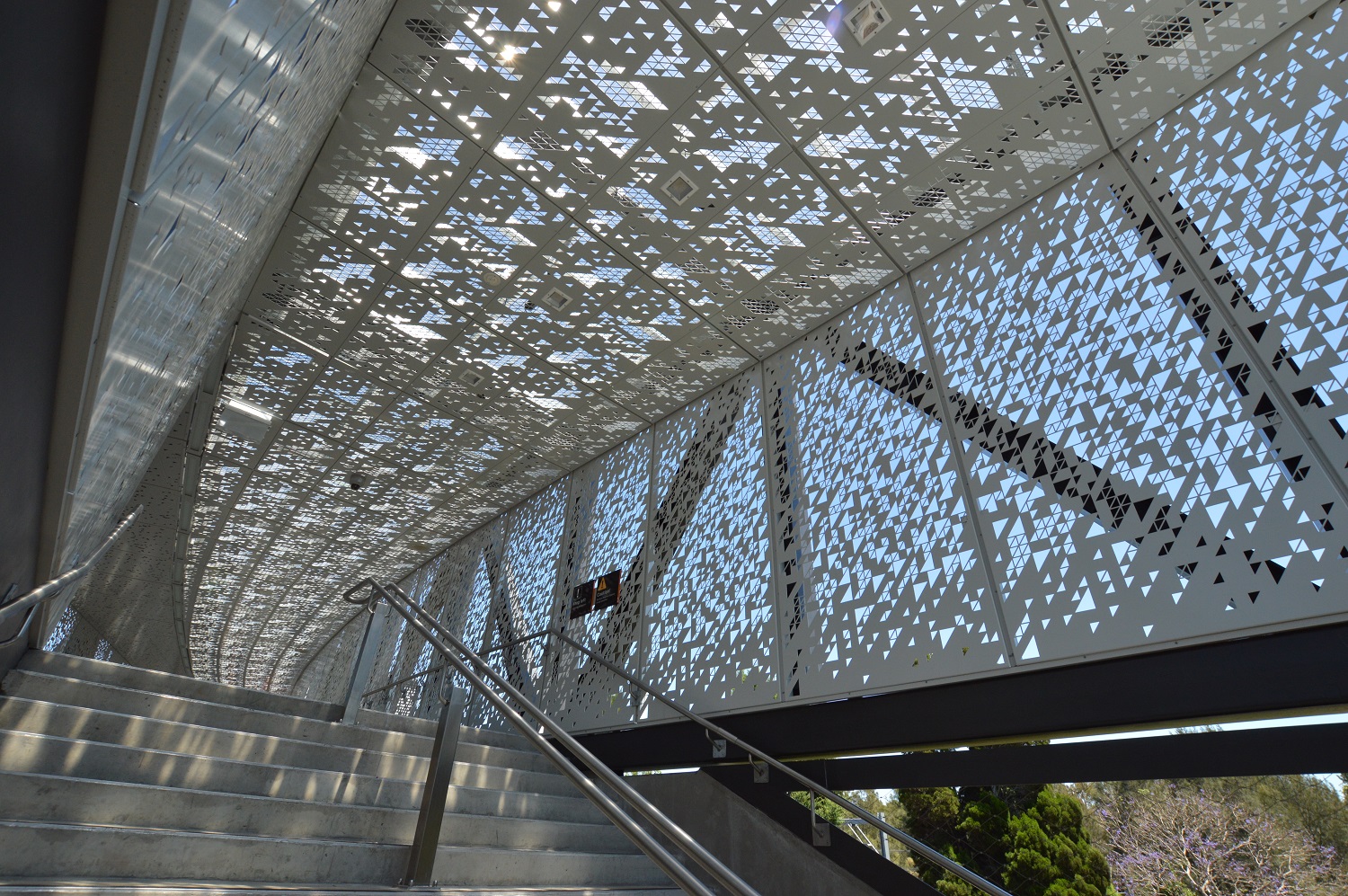 PERFORATED METAL FOR TRANSPORT project - Arrow Metal _ Oatley Station