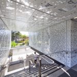 Perforated metal panels - Oatley station