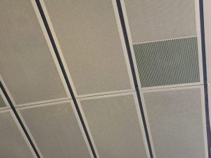 Wynyard to Barangaroo walkway tunnel featuring perforated metal panels by Arrow Metal