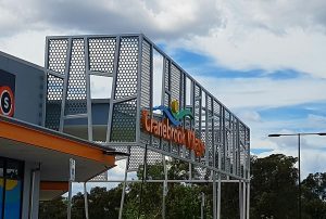 Custom perforated metal panels for Cranebrook Village by Arrow Metal