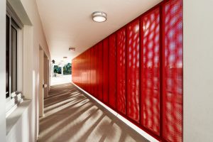 Bespoke perforated metal panel design by Arrow Metal