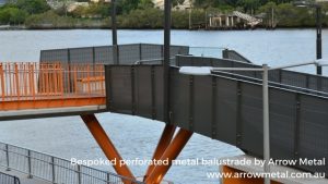Perforated sheet metal uses - safety balustrade - Arrow Metal