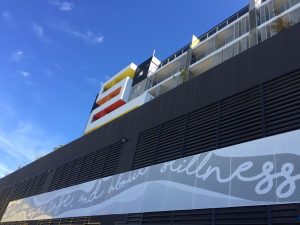 Favourite projects of 2017 - poem perforated on metal in Cowper st, Granville
