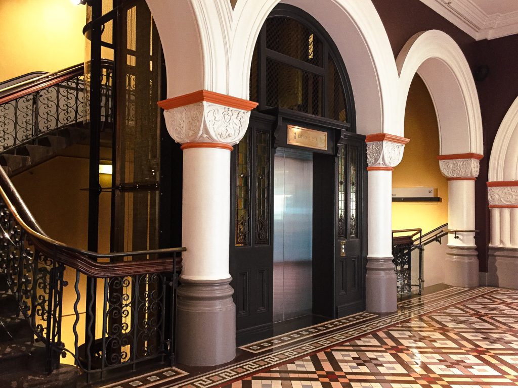 Brass Wire Mesh Elevators Queen Victoria Building, Sydney Arrow Metal
