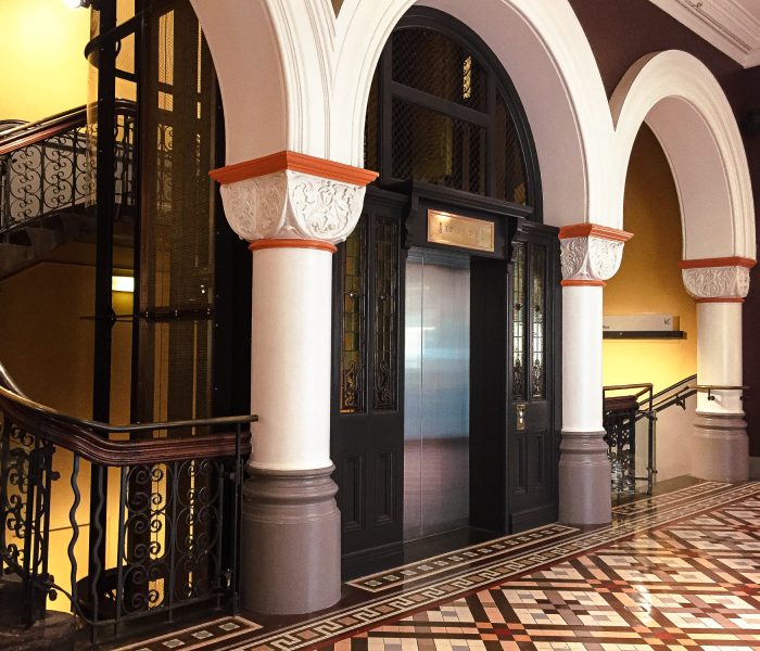 Brass Wire Mesh Elevators: Queen Victoria Building, Sydney