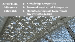 Ordering perforated metal, woven or welded wire mesh - full service solutions by Arrow Metal