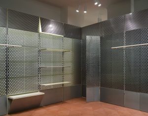 retail store design tips - use perforated metal - Arrow Metal