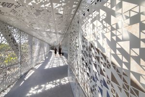 Triangle perforated metal - Oatley Footbridge Station