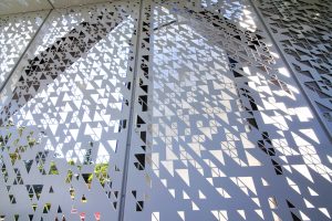 Triangle perforated metal - Oatley Footbridge Station