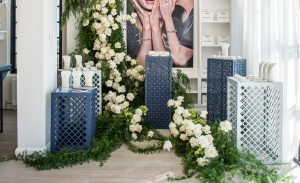 Triangle perforated metal - Pandora Launch event display