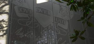 perforated metal building facade