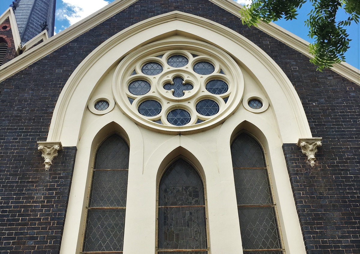 Conservation projects- Armidale Church - woven mesh by Arrow Metal