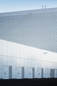 White perforated metal