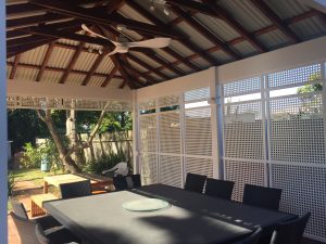 White perforated metal