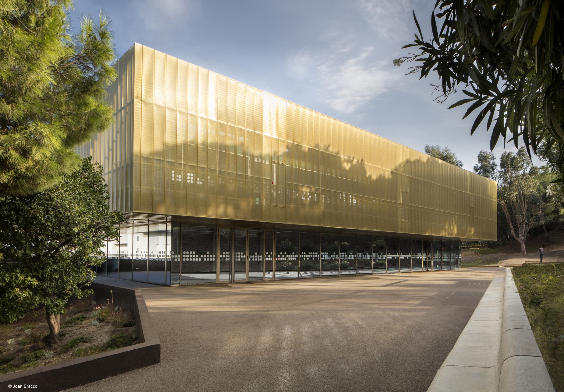 Gold perforated metal