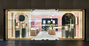 Gold perforated metal