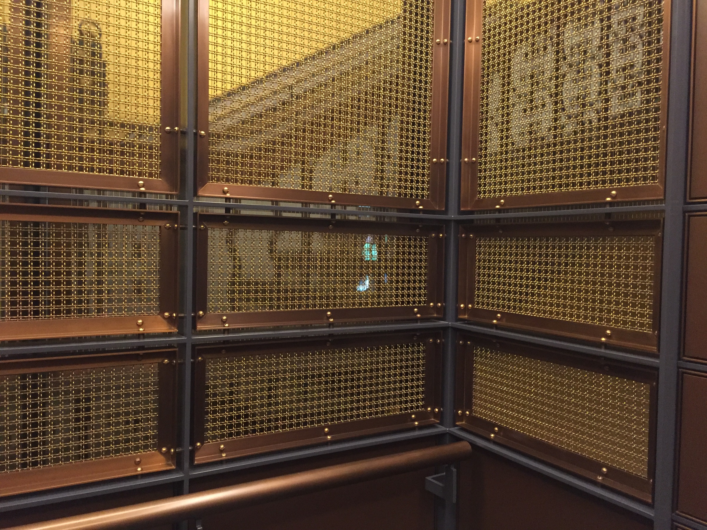 Brass wire mesh life interiors by Arrow Metal at the renovated QVB