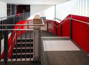 Red Perforated metal - Blacktown tennis centre mural wall