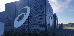 Aluminium perforated sheet by Arrow Metal - Asics Oceania office
