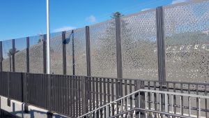 Custom perforated sheet metal by Arrow Metal - Hazelbrook station project