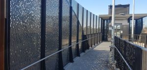 Decorative perforated metal sheet - Hazelbrook Train Station panels by Arrow Metal