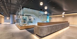 Perforated mild steel panels by Arrow Metal at 100 Mount St North Sydney building