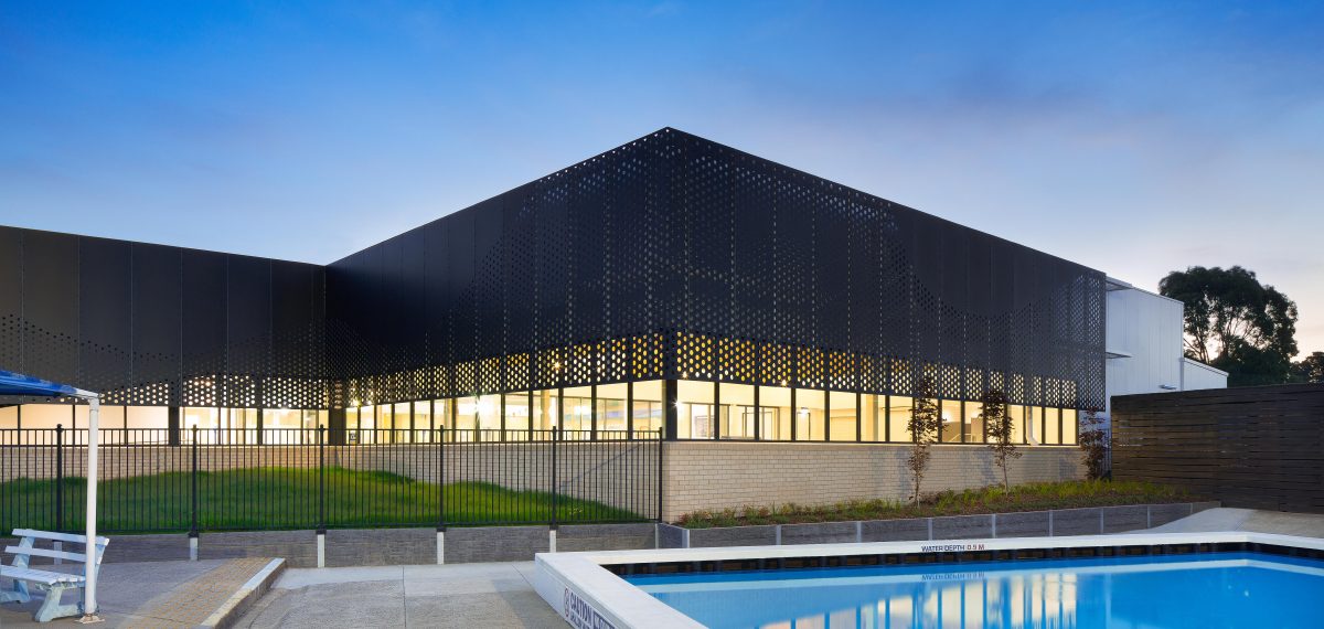 Perforated metal sheet ideas - Sunburry Swimming Pool