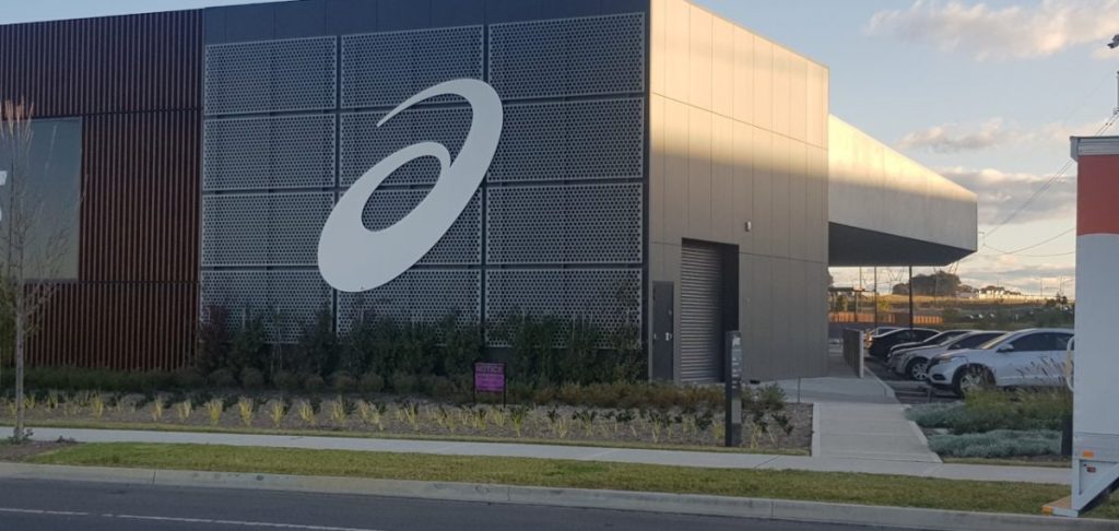 Perforated metal sheet ideas - ASICS HO signage
