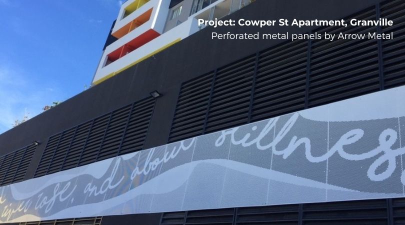 Perforated metal facade systems - Cowper St Granville project by Arrow Metal