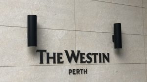 Decorative perforated panels by Arrow Metal the The Westin Perth