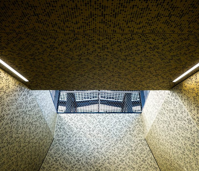 Perforated Metal Underpass, Como Train Station Upgrade