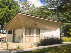 Perforated metal roof panels - Rockdale Park Amenities Block