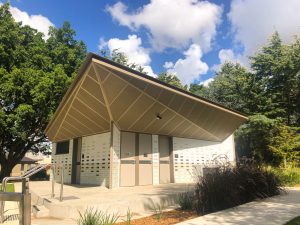 Perforated metal roof panels - Rockdale Park Amenities Block