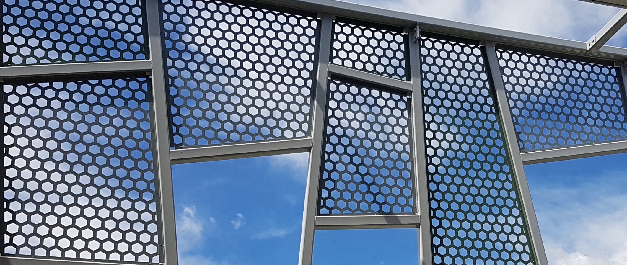 Cranebrook Village perforated metal by Arrow Metal