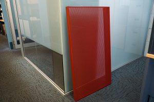 Bakers Delight perforated metal panel