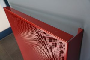 Bakers Delight perforated metal panel