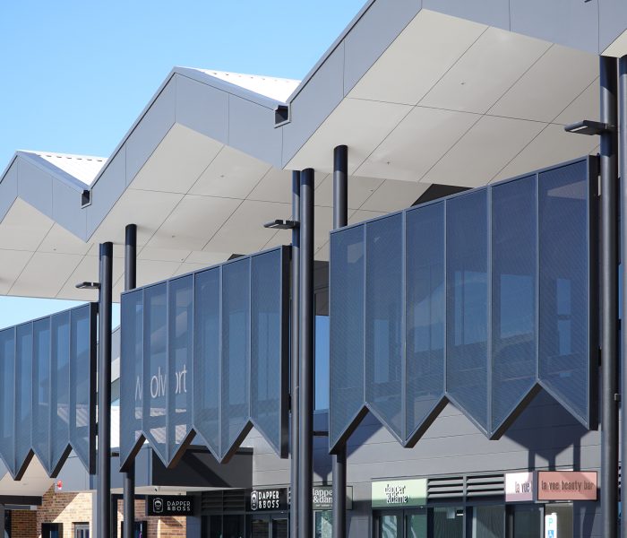Perforated Retail Facade, Stockland Gables
